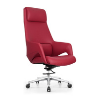 Chaise de bureau exécutive ergonomique à dossier haut en cuir reconstitué avec accoudoirs pivotants rembourrés et coussin épais pour de longues heures de travail