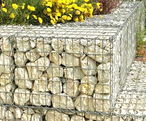 Cage en gabion de 50x50x50 cm pour l'aménagement paysager de jardin - Product Image 6