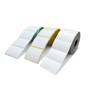 self-adhesive Thermal <b>Labels</b> <b>Waterproof</b> 500pcs White/Yellow/Blue Glassine Kiss Cut Sticker Rolls for Supermarket - Product Image 3