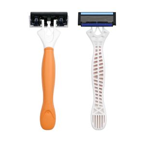 Maquinilla de Afeitar Facial de Acero Inoxidable, Maquinilla de Afeitar de 6 Cuchillas, Maquinilla de Afeitar Segura para Principiantes, Recortadora, <span class=keywords><strong>Afeitado</strong></span> Suave - Product Image 3