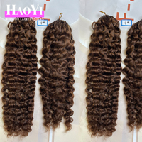 Extensiones de Cabello Humano Remy de Doble Trama con Plumas de Alta Calidad para Crochet