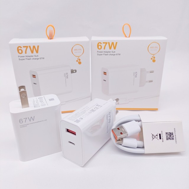 Wholesale 25w Super Fast Charger 65w Type C Fast Charger for Android Phone Eu Us Power Mobile Phone Charger 67w for Samsung