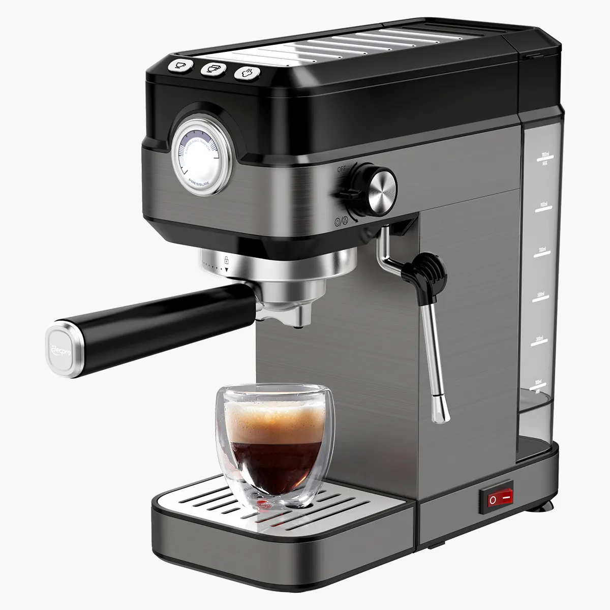 ماكينة صنع القهوة الاسبريسو بمقاس 51 مم و58 مم وتتميز بخزان مياه قابل للإزالة 92 درجة وتصلح للمنازل