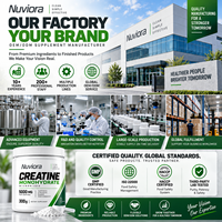 Créatine monohydrate micronisée en poudre en gros, marque privée OEM, pour hommes et femmes, 300g 5000mg, soutient la force et la puissance*GMP
