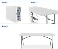 Table pliante moderne et durable DISHI, légère, en plastique, pour l'extérieur et l'intérieur, meubles pour l'école, la vie quotidienne, les banquets, les repas
