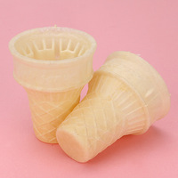1000 Pièces Flats Cone Wafer Cups Commercial Ice Cream Crispy Cone Holder