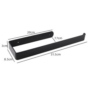 Sanga Black Self Adhesive Bathroom Towel <b>Rack</b> Stainless Steel 304 Wall Mounted Toilet <b>Roll</b> Holders - Product Image 2