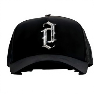 Beard <b>Hats</b> OEM Custom Terry Bows Rhinestone Original Gorra Barbas Magician G5 Collection Black 5-Panel Baseball Caps - Product Image 3