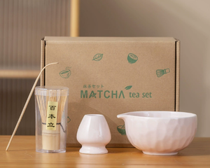 ชุดชาเขียวมัทฉะ 4 ชิ้น พร้อมที่ตีชาไม้ไผ่และช้อนชา สำหรับทำมัทฉะลาเต้ ชาตอนเช้า อุปกรณ์ทำชา ของขวัญ - Product Image 1