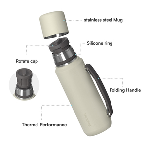 Botella de Agua Hong Ling de Doble Pared, Acero Inoxidable 304, Logotipo Personalizado, Impresión Completa, 1000 ml, <span class=keywords><strong>con</strong></span> Asa - Product Image 5