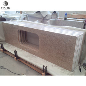 Заводская поставка <span class=keywords><strong>G682</strong></span> золотисто-желтый гранит цельный кухонный мойник и столешница - Product Image 1