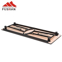 Table de formation rectangulaire pliable de 6 pieds avec pieds en métal en forme de T pour les salles de conférence d'hôtels, les centres de formation et les lieux d'événements