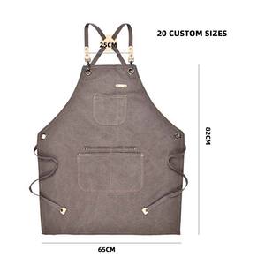 Tablier en toile épaisse pour hommes pour le travail pour boulangerie <span class=keywords><strong>café</strong></span>-restaurant horticulture menuiserie emplois de restaurant - Product Image 3