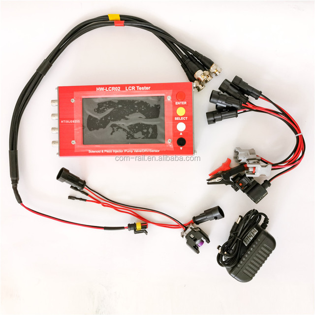 Common Rail Diesel Solenoid Valve LCR Tester HW-LCR02 Piezo Injector/pump Valve/drv/ Sensor Tester Engine Analyzer Universal 12