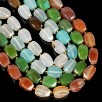 Perles en pierre d'agate naturelle en forme de bouton, prix d'usine, perles en vrac pour la fabrication de bijoux, bracelets et colliers DIY