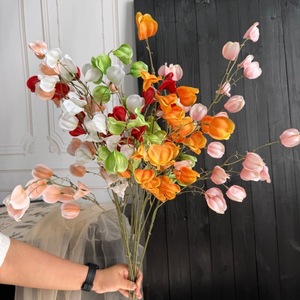 Fleur artificielle Mu Jinxi en soie, branche unique, effet pluie d'or, faite à la main, pour décoration de mariage et ornement d'intérieur - Product Image 5