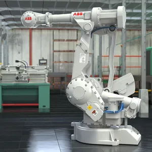 หุ่นยนต์อุตสาหกรรม IRB4400 พร้อมตัวกําหนดตําแหน่งของการเชื่อมสแตนเลสและรางนําทางสําหรับโรงงานผลิตรถยนต์