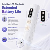 Pena Pengambil Rhinestone Tanpa Kabel dengan Lampu LED dan Ujung Transparan untuk Lukisan Berlian, Seni Kuku, dan Dekorasi Kerajinan DIY