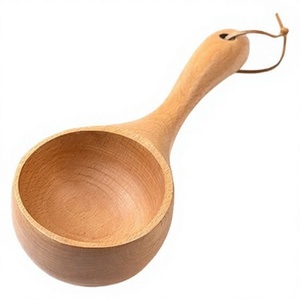 Cuillère en bois écologique classique multi-usages avec manches longs et courts pour cuisine, café, thé, sel de bain - Product Image 1