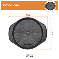 Plaque de cuisson BBQ en aluminium moulé sous pression 40x34cm, antiadhésive, sans PFOA, avec drain d'huile