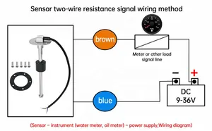 800 mm Ölstandssensor RV-Wasserbehälter-Levelgauge Engineering Auto-Kraftstofftank-Sensor mit Messgeräten