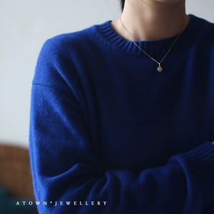 Collar FY-N010 para Mujer con Colgante de Brújula del Destino Cristiano, Chapado en Plata de Ley 925 y Oro de 14K, con Circonita Pequeña, Estilo Retro - Product Image 2