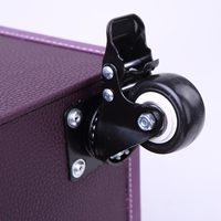 Boîte à maquillage professionnelle 4 en 1 en cuir PU, chariot de rangement pour outils de manucure, organiseur de cosmétiques, valise de maquillage avec roulettes