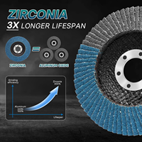 Disque à lamelles en zircone 4 pouces P80, lot de 10 pièces, disque de meuleuse d'angle 100 mm pour le meulage du métal, meule de meulage robuste en acier inoxydable