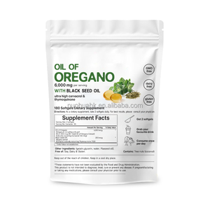 Huile d'origan avec huile de nigelle 6000 mg par portion 180 gélules molles Complément alimentaire Soutien immunitaire - Product Image 5