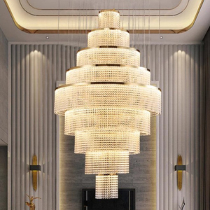 Grande Lampadario Personalizzato di Lusso con Cristalli a Goccia <span class=keywords><strong>per</strong></span> Illuminazione di Hotel, Sale, Scale, Ingressi e Grandi Spazi - Product Image 2