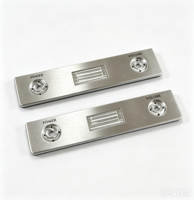 Façade d'amplificateur Hi-Fi en aluminium brossé personnalisée avec trous pour boutons de puissance et de volume, marquage laser, panneau de commande audio