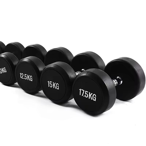 Julyfit Bán Buôn Tùy Chỉnh Đầu Tròn Cao Su Quả Tạ Cho Phòng Tập Thể Dục Sức Mạnh Nhà Đào Tạo Trọng Lượng Quả Tạ Cho Người Lớn - Product Image 3