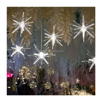 Guirlandes lumineuses LED en acrylique luxueuses pour la décoration de mariage, de fête et de scène, alimentées par courant alternatif, lampe suspendue