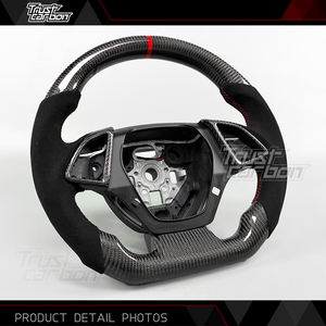 Volante Calefactable de Fibra de Carbono Personalizado para Chevrolet <span class=keywords><strong>Camaro</strong></span> RS SS ZL1 LT1 Edición <span class=keywords><strong>Hot</strong></span> <span class=keywords><strong>Wheels</strong></span> 2016-2022 - Product Image 3