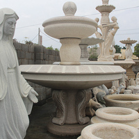 Fontaines de cygne en pierre naturelle de marbre Fontaines d'extérieur en granit blanc