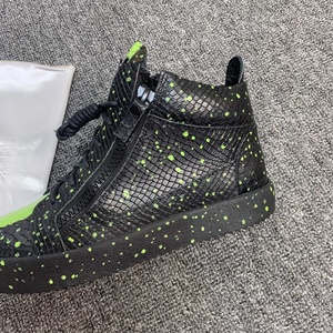 Zapatos informales de alta calidad para hombre y mujer, zapatillas altas de cuero auténtico, tenis Unisex <span class=keywords><strong>GZ</strong></span> 35-48, zapatos deportivos de marca de lujo 0887 - Product Image 5