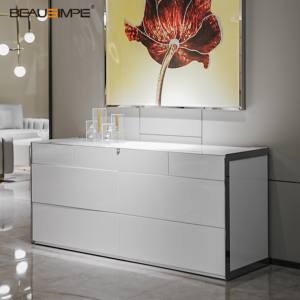 Armoire de rangement de luxe Via <span class=keywords><strong>Gesu</strong></span> Medusa, finition nickel miroir et peinture brillante, parfaite pour les salons haut de gamme et les villas de luxe - Product Image 3