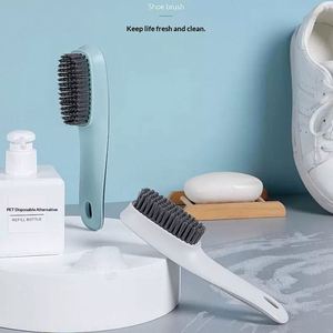 Color Block Shoe Cleaning <b>Brush</b> with <b>Long</b> <b>Handle</b> Scratch Resistant Plastic for Home Laundry and Clothing Cleaning - Product Image 2