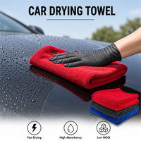 Serviette de séchage rapide pour voiture 1200 g/m² sans traces, faible MOQ, certifiée ISO9001, respectueuse des surfaces, en microfibre