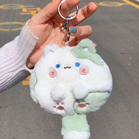 En gros Porte-clés lumineux chat en peluche, figurine de dessin animé Kawaii 13 cm, breloque de sac, accessoires, cadeau