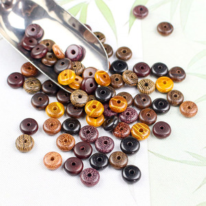 ลูกปัดไม้จันทน์สีเขียว 3x8 มม. ลูกปัดไม้มะเกลือสำหรับเด็ก DIY เครื่องประดับทำมือ - Product Image 2