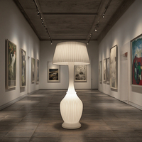 Lampe de sol LED RGB de style nordique pour intérieur et extérieur, étanche IP65, design scandinave moderne blanc, hôtel, écologique, télécommande