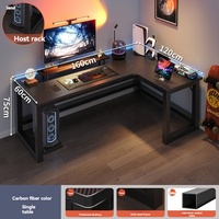2026 YOUTAI moderne en forme de L en Fiber de carbone MDF étagère Table de jeu plus récent bureau debout en forme de I bureau ordinateur bureau hôtels en métal