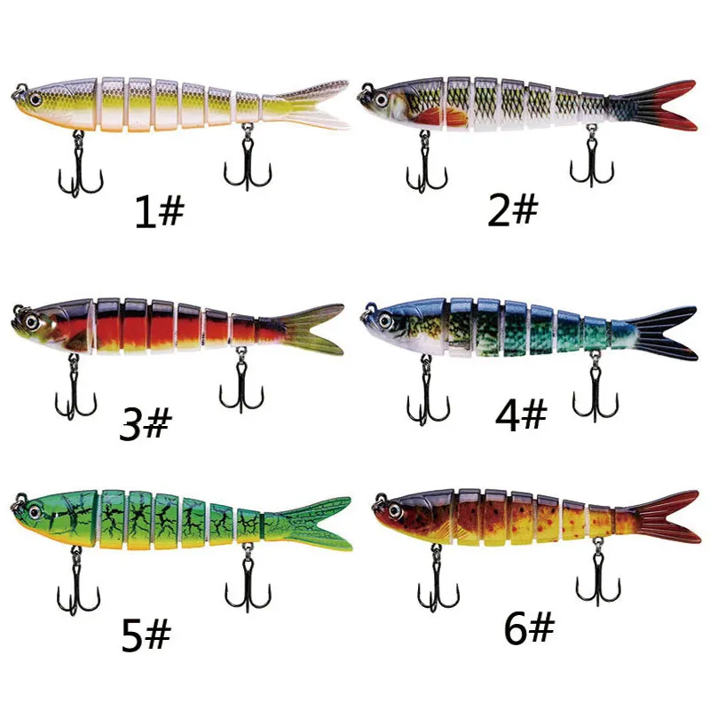 Tiefseefischköder-Formen Blanks Fischerköder Blanks Formen 23 g 13.5 cm 8 Segmente mehrgelenkter schwimmender Kunststoff-Angelköder