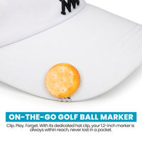 Marqueur de golf personnalisé OEM en forme de biscuit amusant, marqueur de position de balle de golf en métal émaillé de haute qualité, clip de chapeau pour marqueur de balle de golf