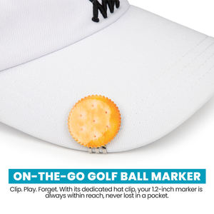 Marqueur de golf personnalisé OEM en forme de biscuit amusant, marqueur de position de balle de golf en métal émaillé de haute qualité, clip de chapeau pour marqueur de balle de golf - Product Image 4