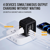 Adaptor Daya Mini 15.5W Pengisi Daya Cepat Internasional Universal dengan Port USB Tipe C untuk Perjalanan Liburan Hadiah