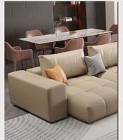 Canapé-lit élégant en tissu compressé Emballage sectionnel en rouleau sous vide en éponge complète pour petits appartements Lofts Salon amovible