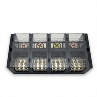Distribuidor de Cable Trifásico de 4 Vías y 6 Salidas Tipo FJ6 de Alta Potencia con Contactos de Latón Niquelado Modelo JHT-2504/6
