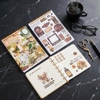 Papier Washi Décoration DIY Agenda Planificateur Personnalisé Plante Feuille Planète Fleur réutilisable autocollant livre vierge